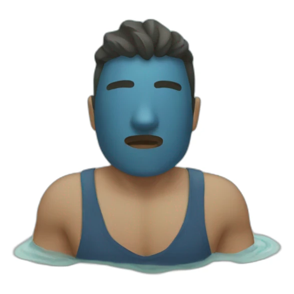 persona pensando en el agua calor sticker