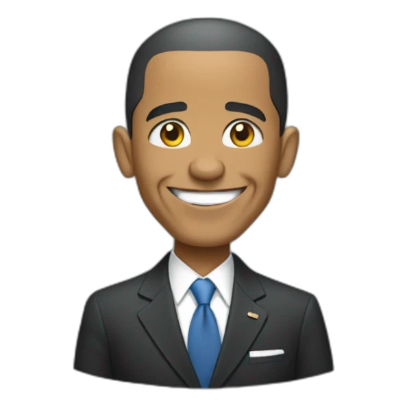 obama disant bonjour de la main sticker