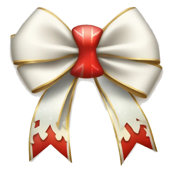 Elegant Christmas bow with Ornament and snowflakes sticker