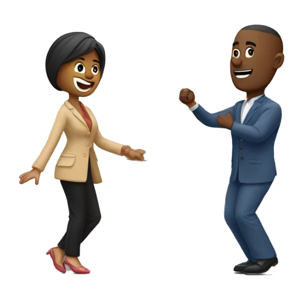 Wife and husband dancing front of Eiffel Tower ￼￼ sticker