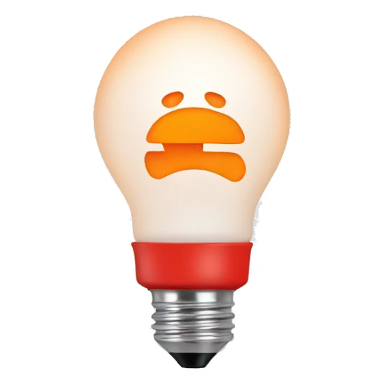 snowman lightbulb  with red shirt and orange vest sticker