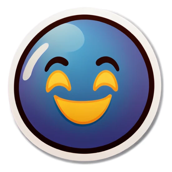 Pop art emoji happy sticker