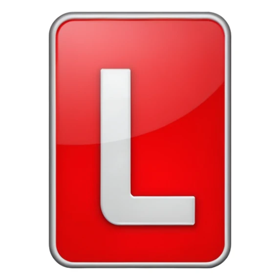 L plate emoji sticker