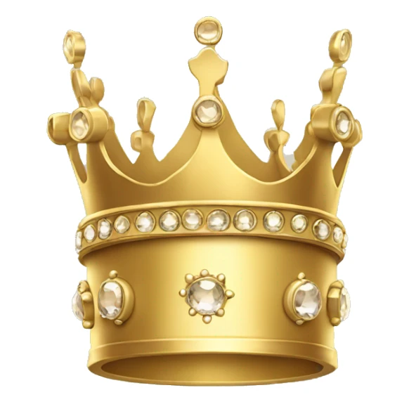 gold crown with light gold jewels on  sticker