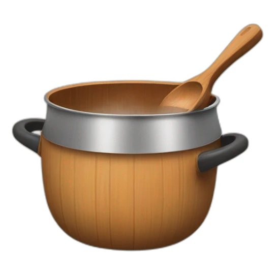 reverted cooking pot wooden spoon sticker