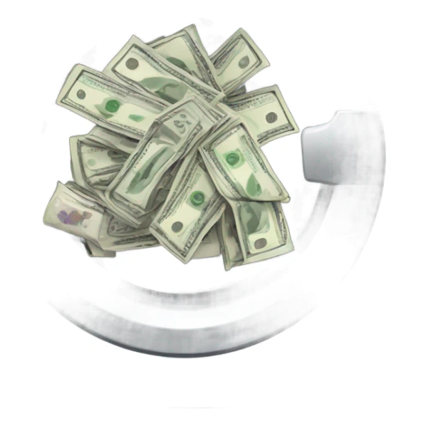 Lots of cash in a washing machine sticker