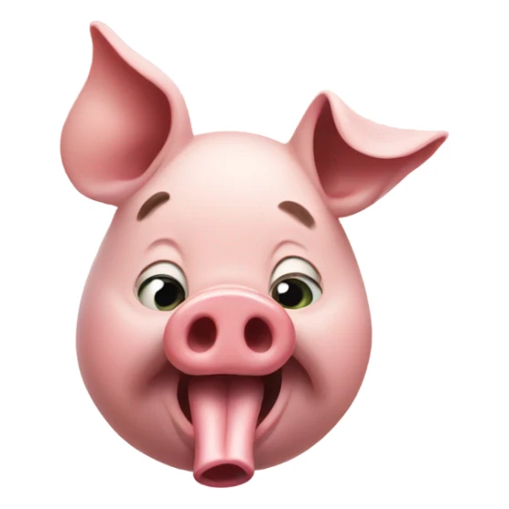 A pig honking a horn  sticker