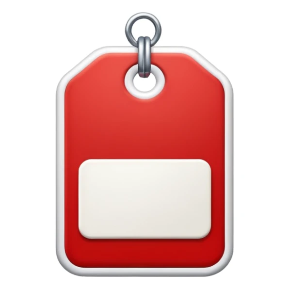 Keep everything the same classic red and white name tag but replace the word 'Name' with ‘Content’  sticker