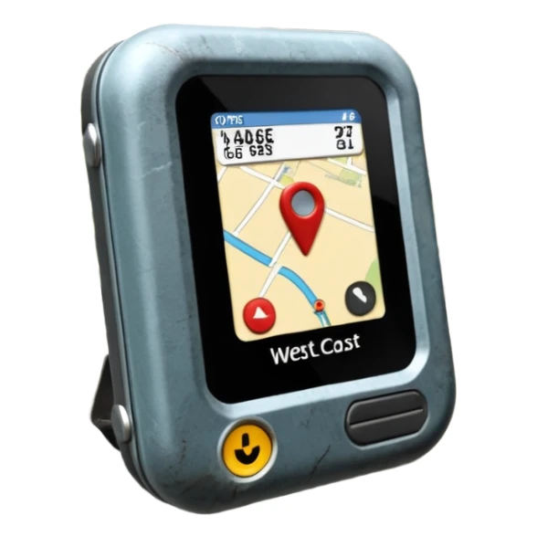 gps locater on west coast nz terrain sticker