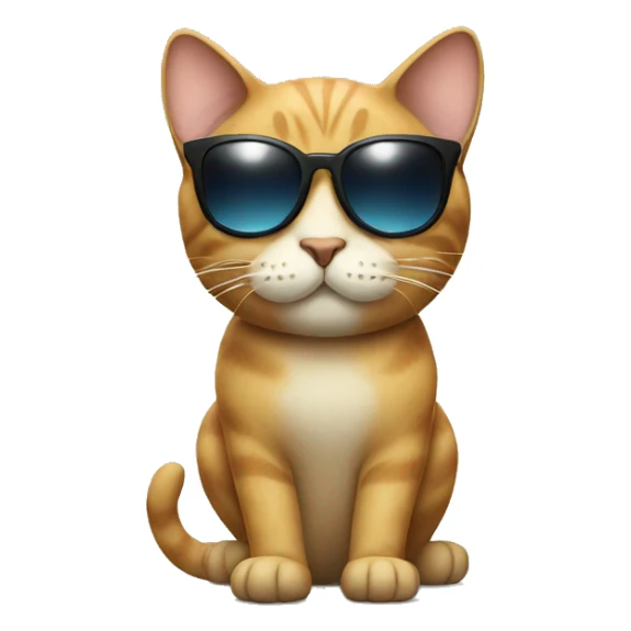 Cat with sunglasses sticker