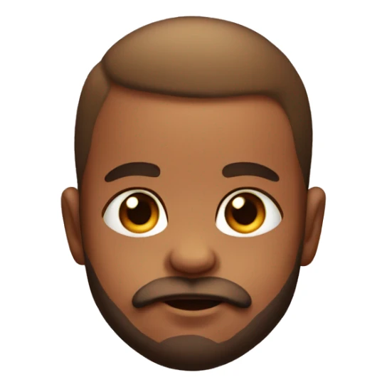 Muscular baby with beard sticker