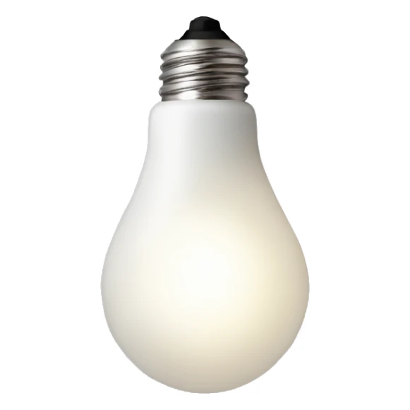 white bulb sticker