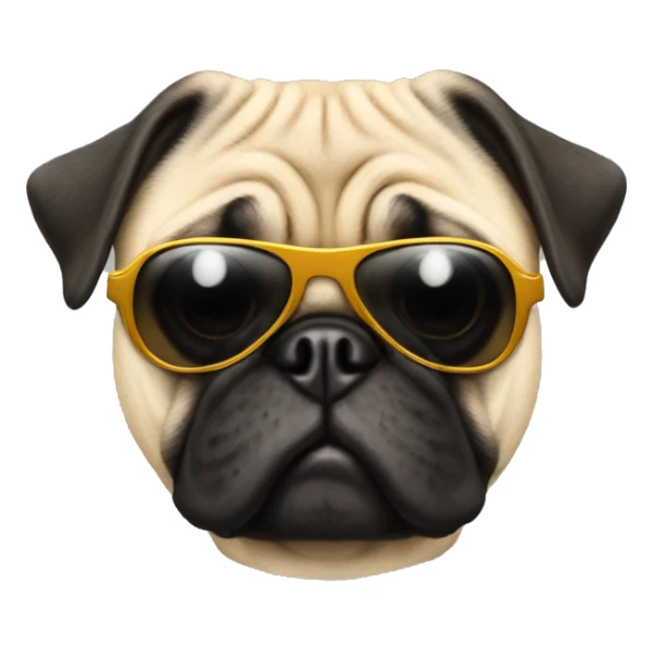 dog-pug-with-gun-and-sunglasses  sticker