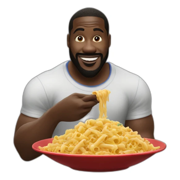 shaquile o’ neal eating mario star pasta powerup sticker