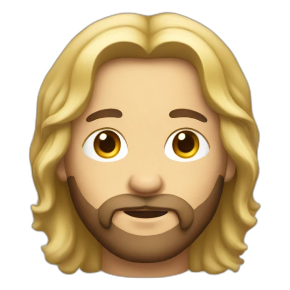 jesus avec cheveux court et blond sticker