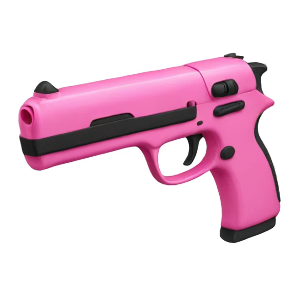 Pink gun sticker