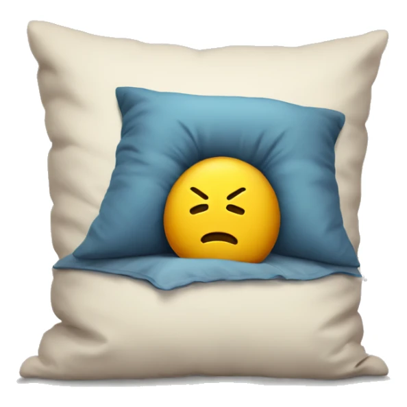 cartoon head buried in pillow sticker