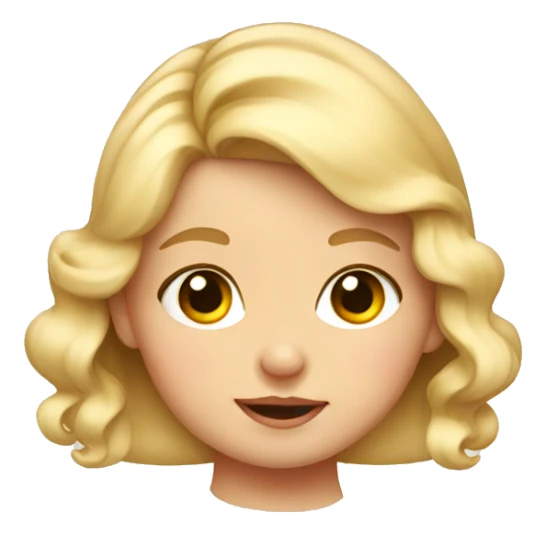 Blonde Toddler girl with bow sticker