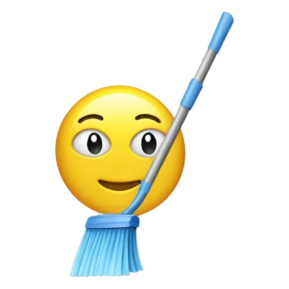 cleaning smiley face sticker