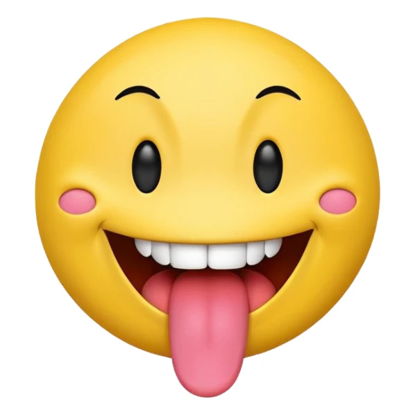Happy Smileys with shaking tongue sticker