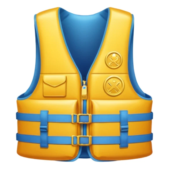 a gold medal with a gold lifevest engraved on it sticker