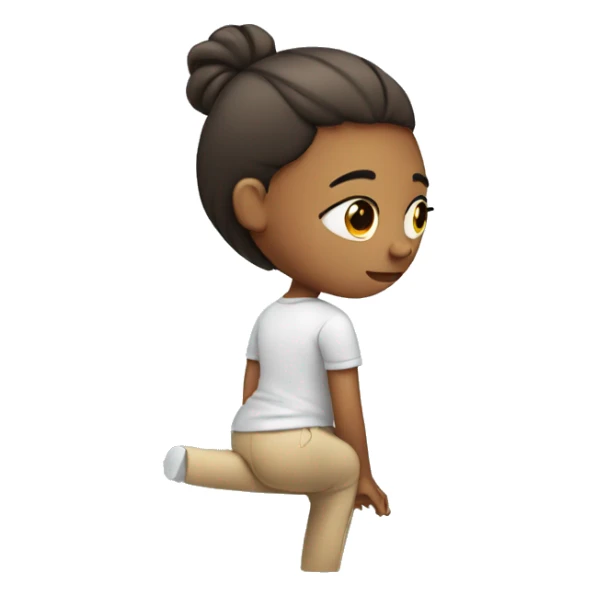 Girl with back pain  sticker