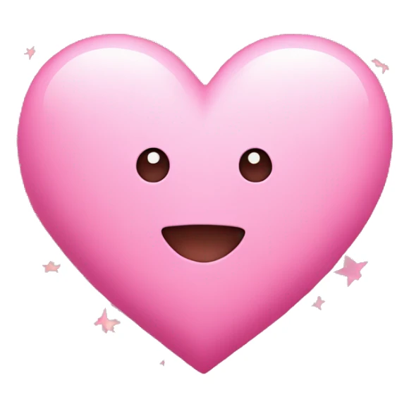 Pink heart with stars sticker