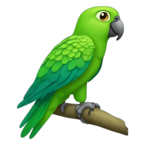 green parrot sticker