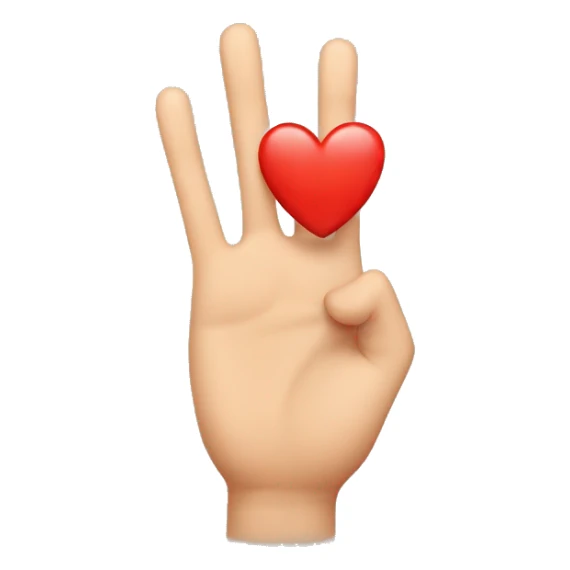 Happy emoji with hand heart sticker
