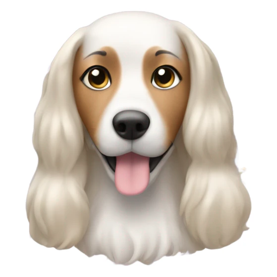 dog gilr with a star hair clip sticker