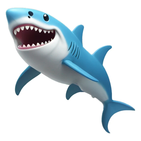 Un tiburón con patas en la playa sonriendo  sticker