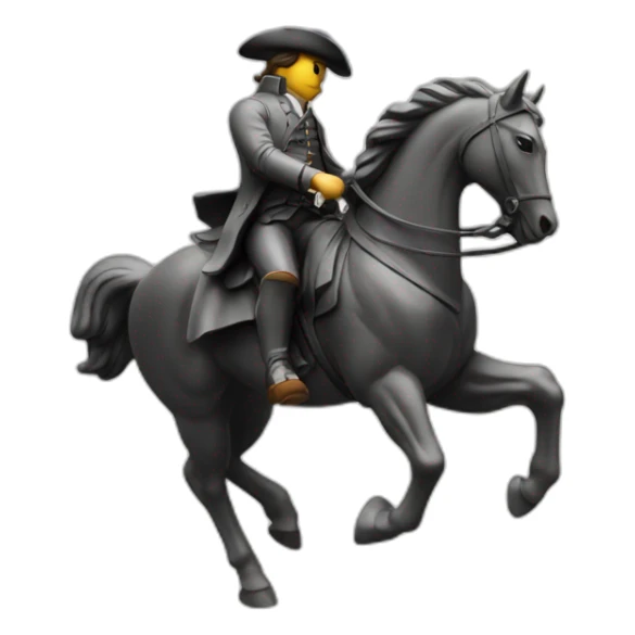 paul revere statue riding a horse sticker