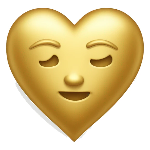 Golden heart sticker
