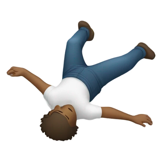 Person lying down with feet in air sticker
