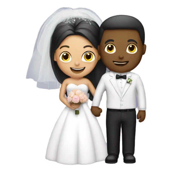 Friend holding a bag next to the bride. sticker