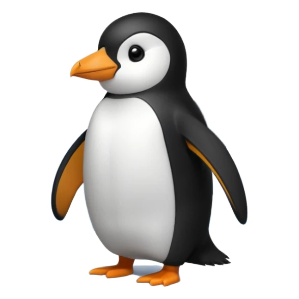 penguin in front of ice mountains sticker