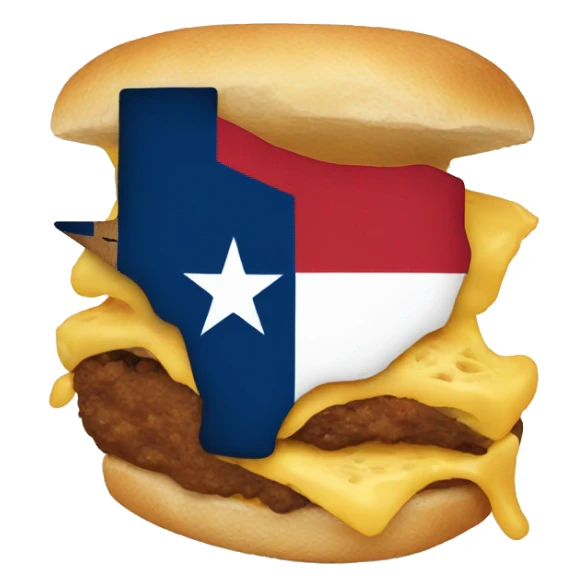 Shape of Texas eating sticker