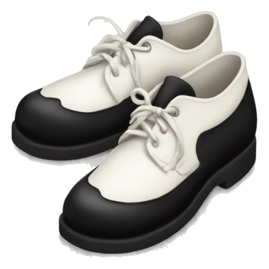1950s white and black shoes sticker