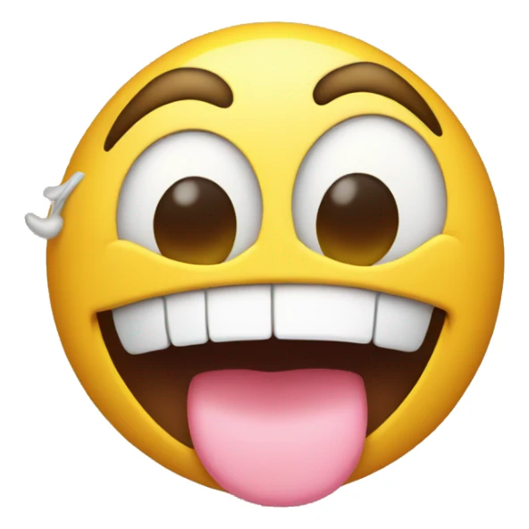 smiling emoji with tongue out and eyes open sticker