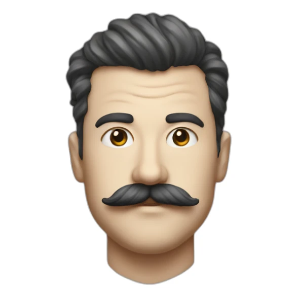 moustache, years old, 120 kilos, 1.90 m hight sticker