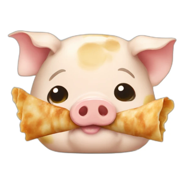 pig-eating-gyoza sticker