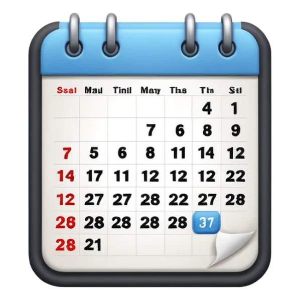 Calendar overnight image in professional look sticker