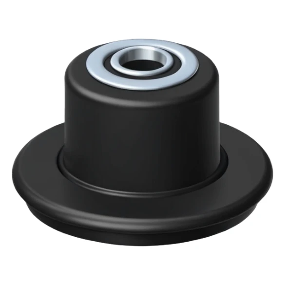 Flat Rubber Drain stopper with a metal ring on the top  sticker