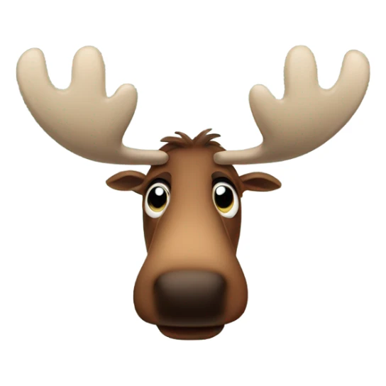 A moose covering his nose from a bad smell sticker