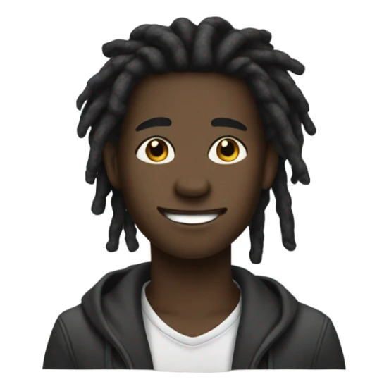 handsome darkskin teen with dreads sticker