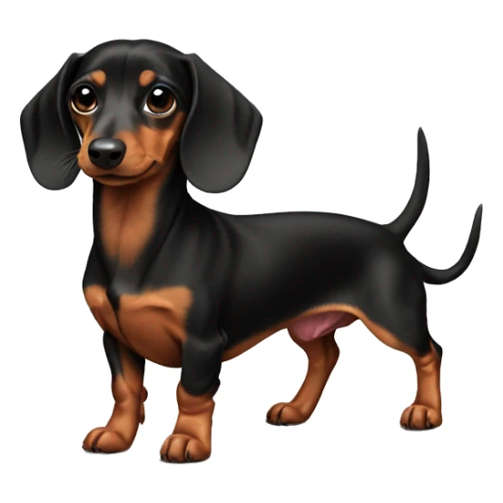a cute mini dachshund pie bald fur sticker