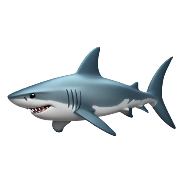 Shark with a top hat sticker