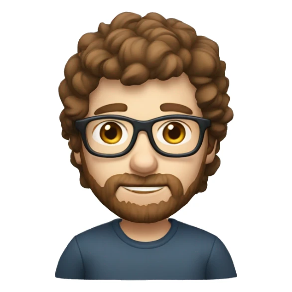 a 35 years old developer with glasses and blue eyes and brown hair sticker