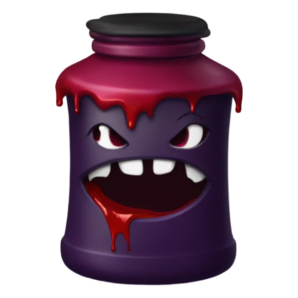 a stylish potion bottle with blood and a gothic lid, perfect for a vampire girl theme." sticker