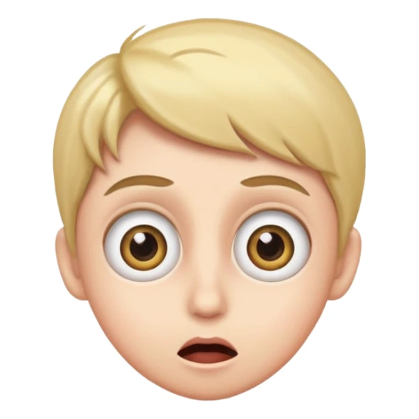 The 😳 emoji with big eyes same thing as the emoji but big eyes sticker